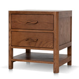 Chippendale 50cm Bedside Table - Walnut Bedside Table Oakwood-Core
