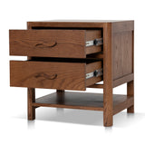 Chippendale 50cm Bedside Table - Walnut Bedside Table Oakwood-Core