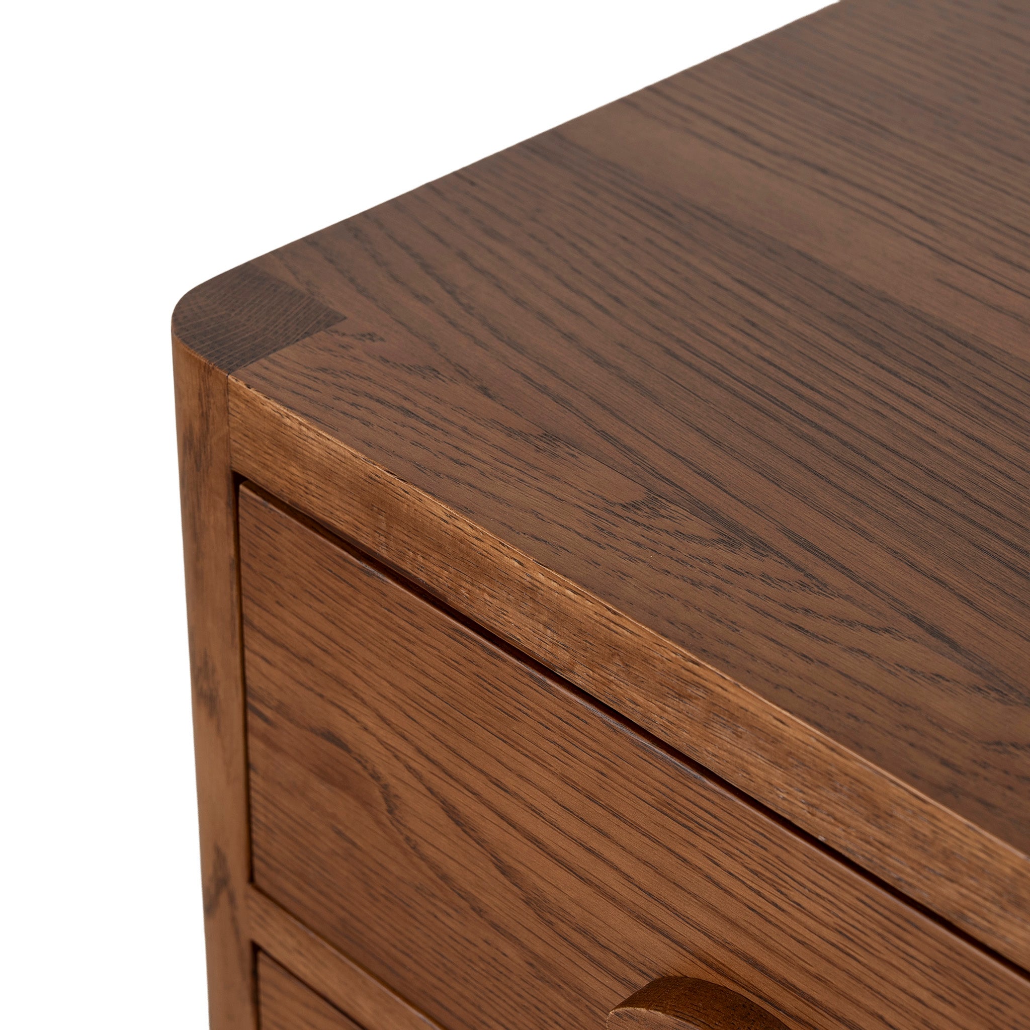 Chippendale 50cm Bedside Table - Walnut Bedside Table Oakwood-Core