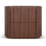 Arnar 60cm Bedside Table - Walnut Bedside Table Century-Core