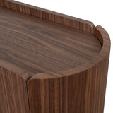 Arnar 60cm Bedside Table - Walnut Bedside Table Century-Core