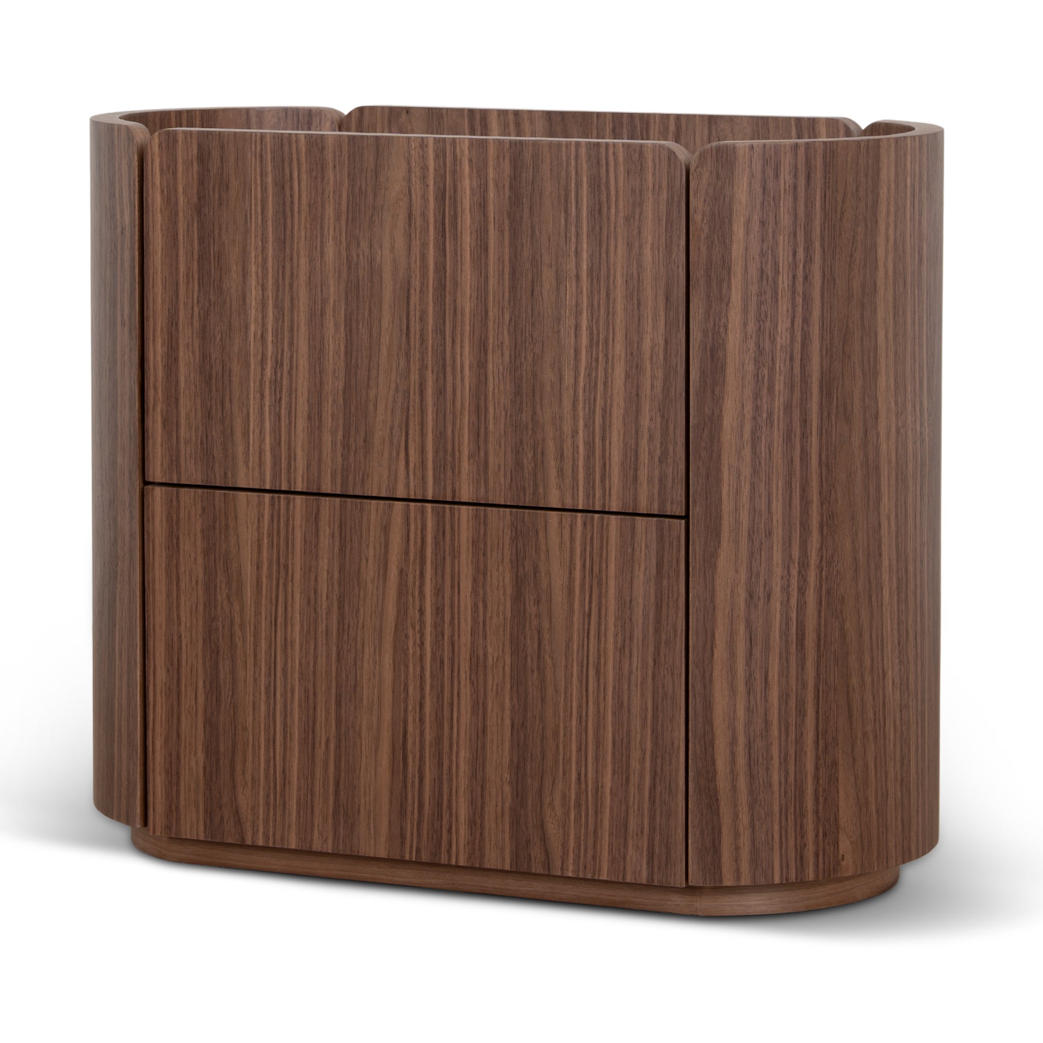 Arnar 60cm Bedside Table - Walnut Bedside Table Century-Core
