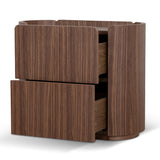 Arnar 60cm Bedside Table - Walnut Bedside Table Century-Core