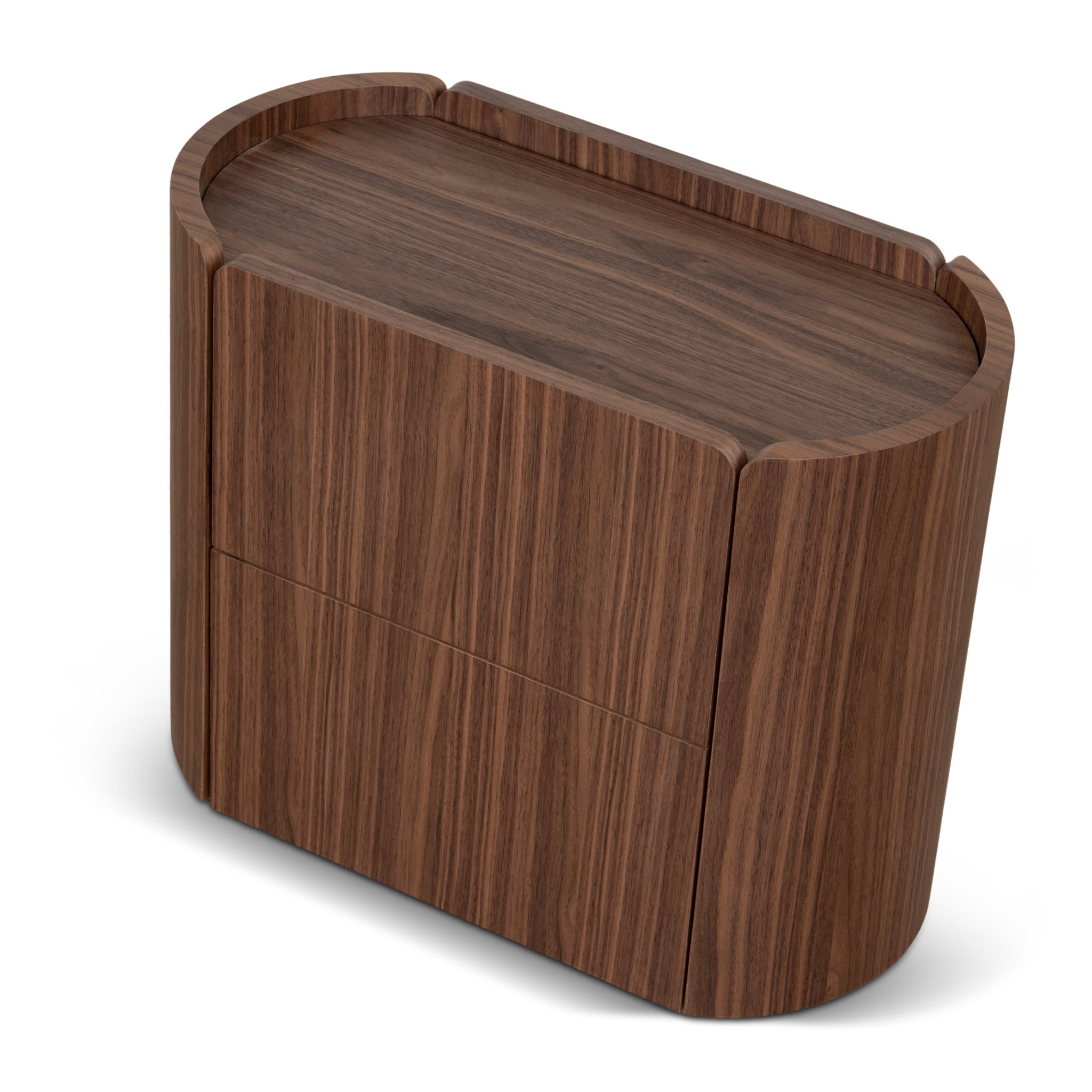 Arnar 60cm Bedside Table - Walnut Bedside Table Century-Core