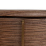 Leonard 46cm Round Bedside Table - Walnut Bedside Table Century-Core