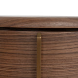 Leonard 46cm Round Bedside Table - Walnut Bedside Table Century-Core