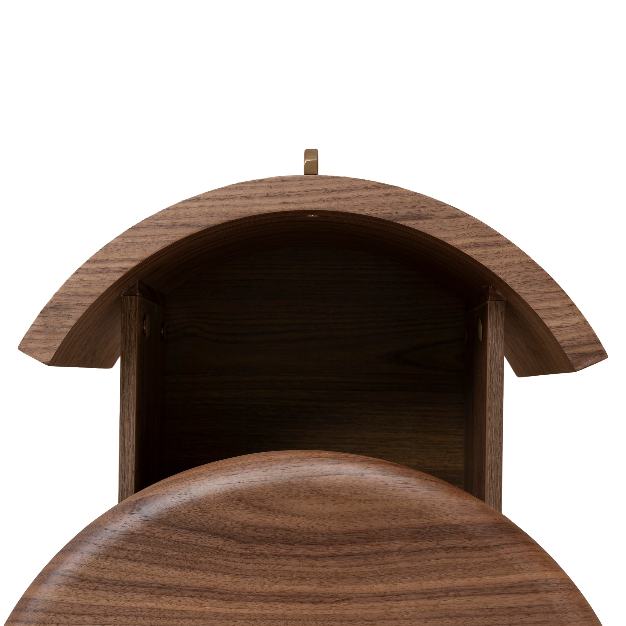 Leonard 46cm Round Bedside Table - Walnut Bedside Table Century-Core