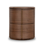 Leonard 46cm Round Bedside Table - Walnut Bedside Table Century-Core