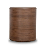 Leonard 46cm Round Bedside Table - Walnut Bedside Table Century-Core