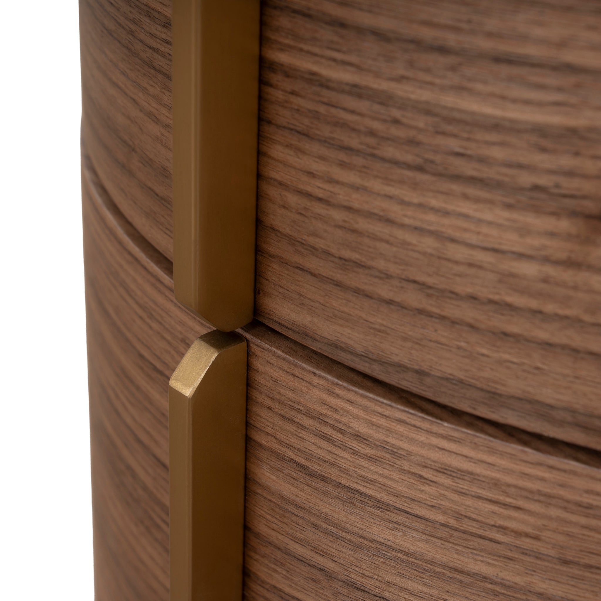 Leonard 46cm Round Bedside Table - Walnut Bedside Table Century-Core