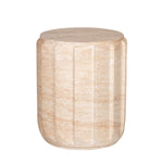 Etrusca 38cm Stool Side Table - Light Travertine Look Side Table Concrete-Core