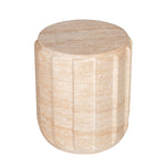 Etrusca 38cm Stool Side Table - Light Travertine Look Side Table Concrete-Core