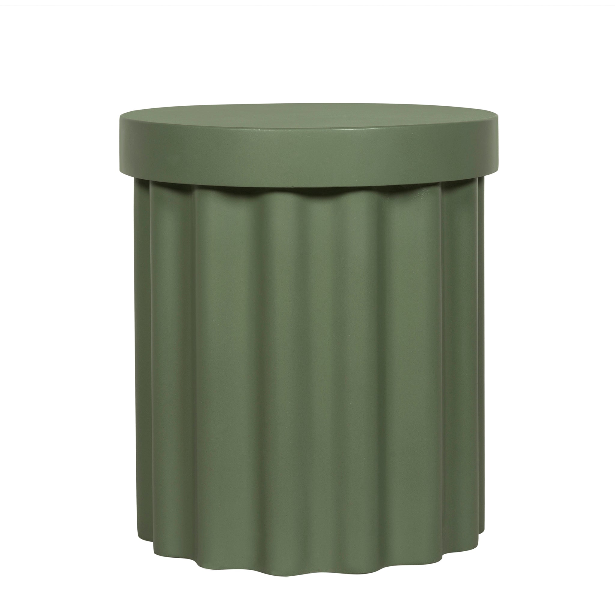 Sovana 40cm Concrete Side Table - Green | Interior Secrets