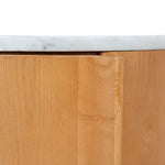 Ex Display - Vionne Round Bedside Table - Natural Bedside Table Nicki-Core