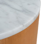 Ex Display - Vionne Round Bedside Table - Natural Bedside Table Nicki-Core