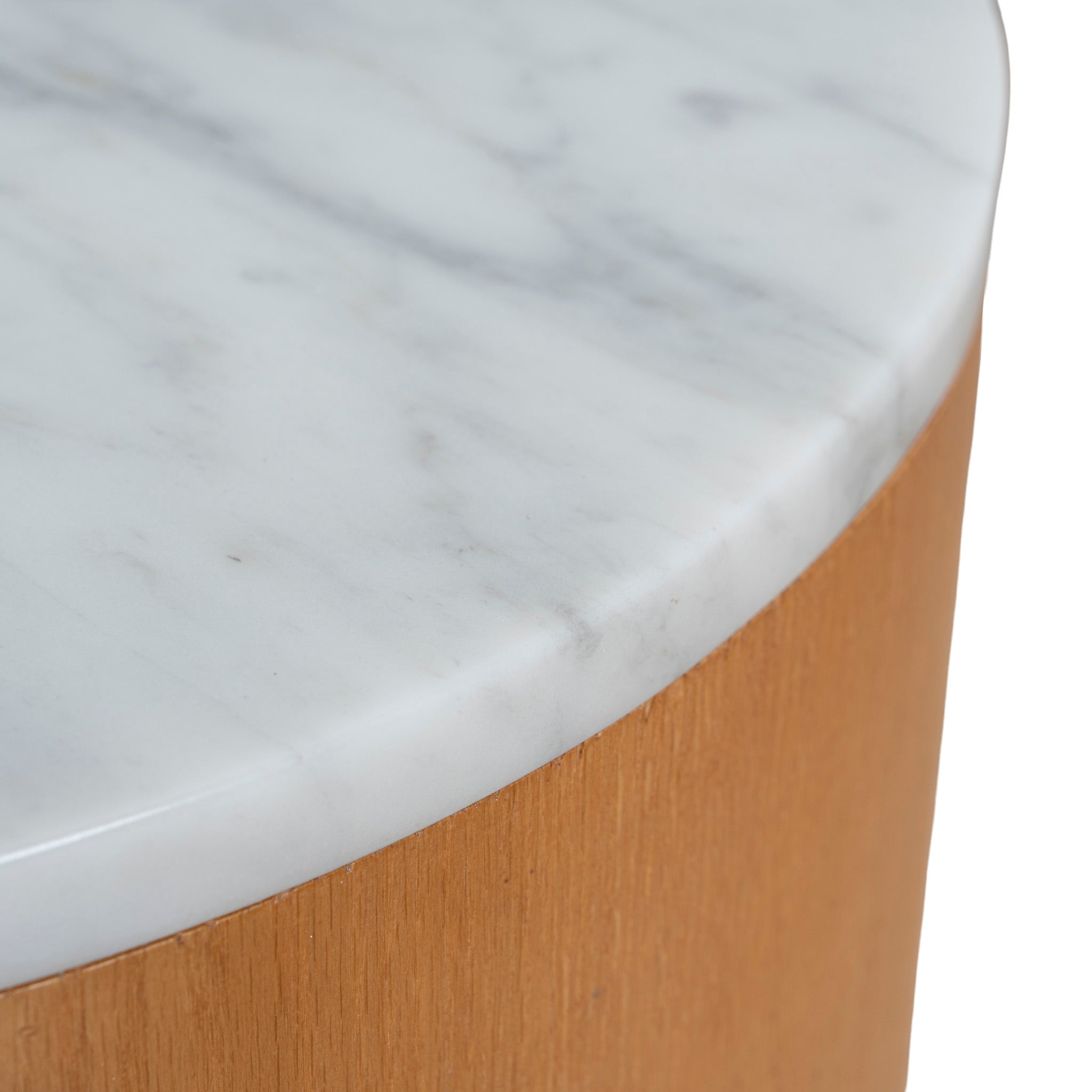 Ex Display - Vionne Round Bedside Table - Natural Bedside Table Nicki-Core