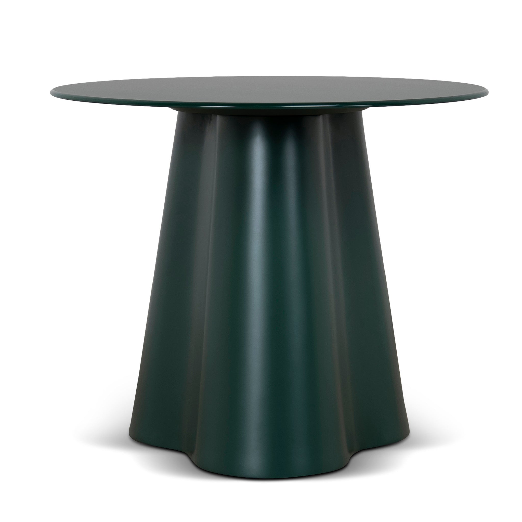 Marlix 60cm Round Tempered Glass Side Table - Green Side Table Cino-Core