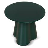 Marlix 60cm Round Tempered Glass Side Table - Green Side Table Cino-Core