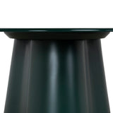 Marlix 60cm Round Tempered Glass Side Table - Green Side Table Cino-Core