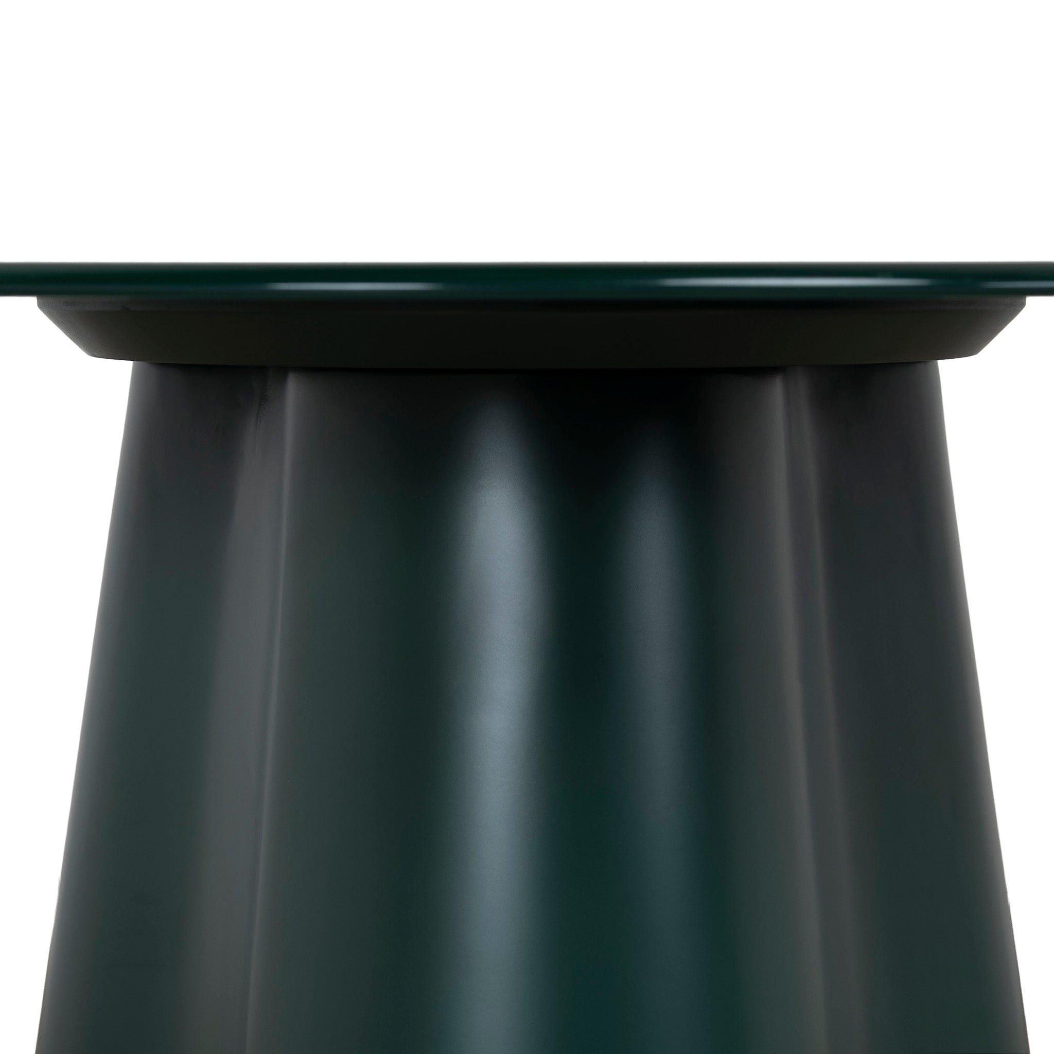 Marlix 60cm Round Tempered Glass Side Table - Green Side Table Cino-Core