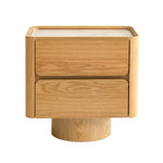 Elandra Stone Top Bedside Table - Natural Bedside Table Iggy-Core
