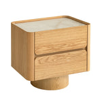 Elandra Stone Top Bedside Table - Natural Bedside Table Iggy-Core