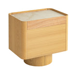Elandra Stone Top Bedside Table - Natural Bedside Table Iggy-Core