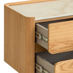 Elandra Stone Top Bedside Table - Natural Bedside Table Iggy-Core