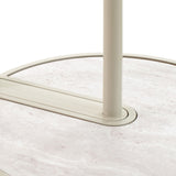 Arvenzo Beige Glass Side Table - Warm Grey Side Table Iggy-Core
