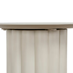 Belvano 50cm Outdoor Round Side Table - Cream White Dining Table Kito-Core