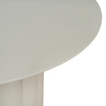 Belvano 50cm Outdoor Round Side Table - Cream White Dining Table Kito-Core
