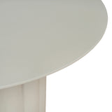Belvano 50cm Outdoor Round Side Table - Cream White Dining Table Kito-Core