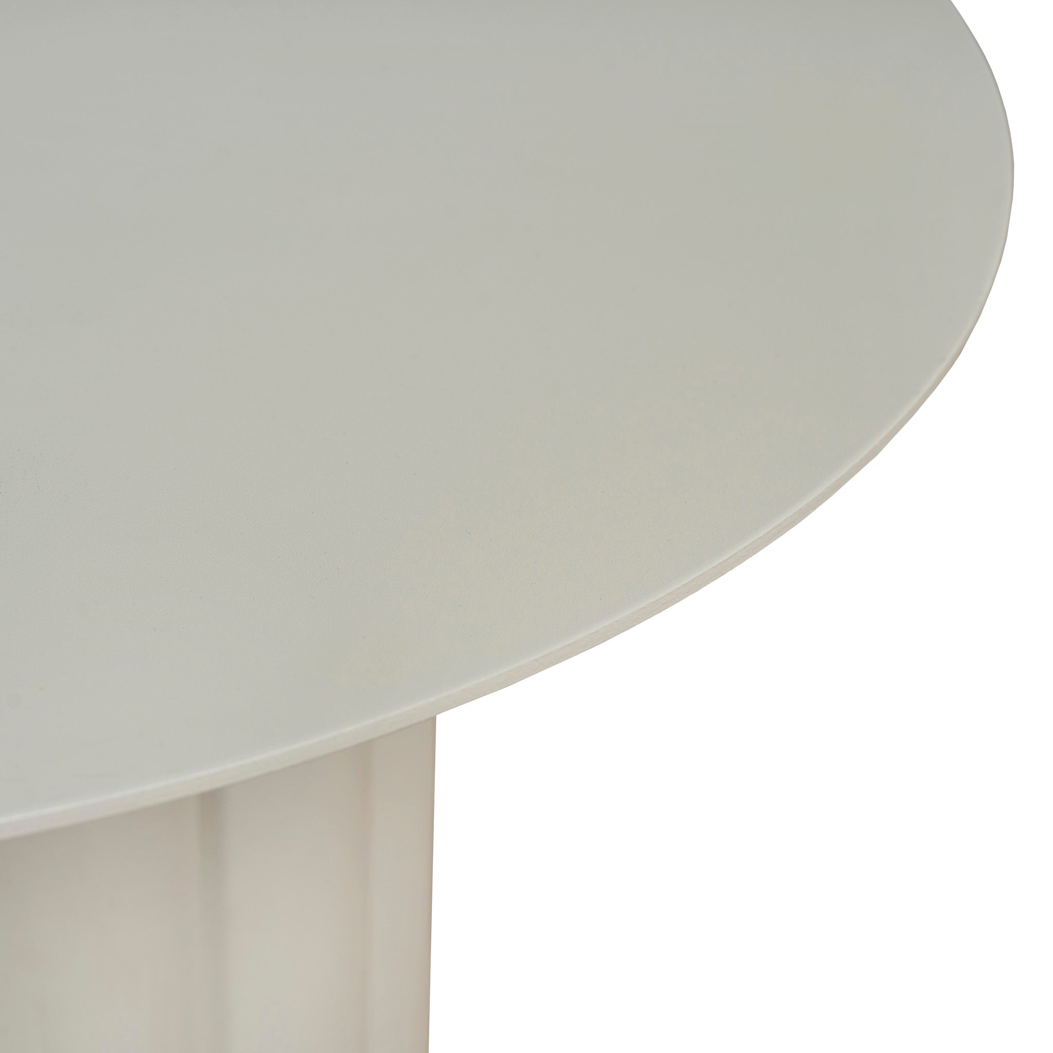 Belvano 50cm Outdoor Round Side Table - Cream White Dining Table Kito-Core