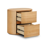 Norvia 60cm Tassie Oak Bedside Table - Natural Bedside Table Marri-Core