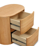 Norvia 60cm Tassie Oak Bedside Table - Natural Bedside Table Marri-Core