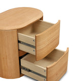 Norvia 60cm Tassie Oak Bedside Table - Natural Bedside Table Marri-Core