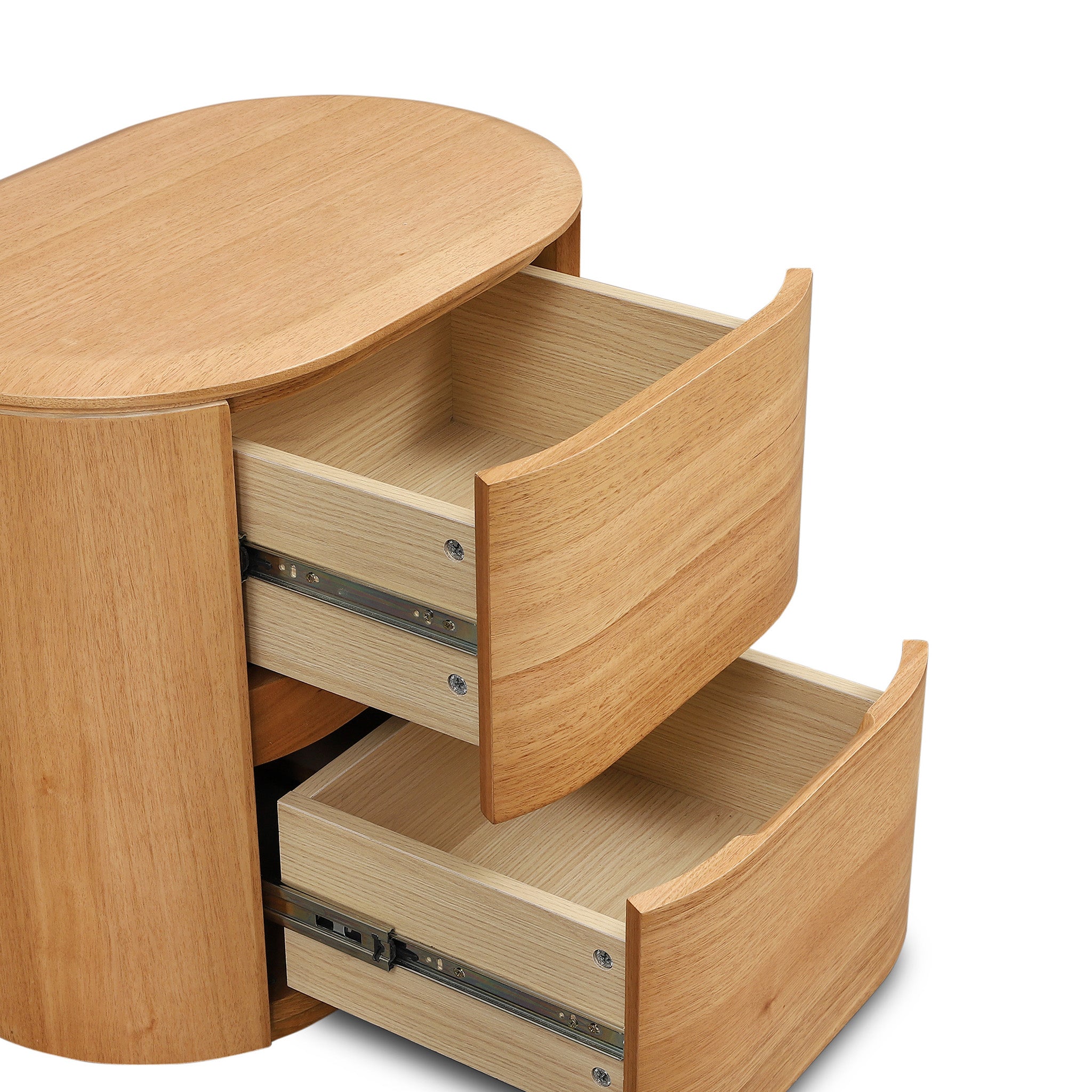 Norvia 60cm Tassie Oak Bedside Table - Natural Bedside Table Marri-Core