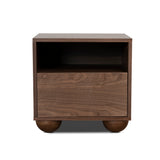 Haley 50cm Bedside Table - Walnut Bedside Table KD-Core