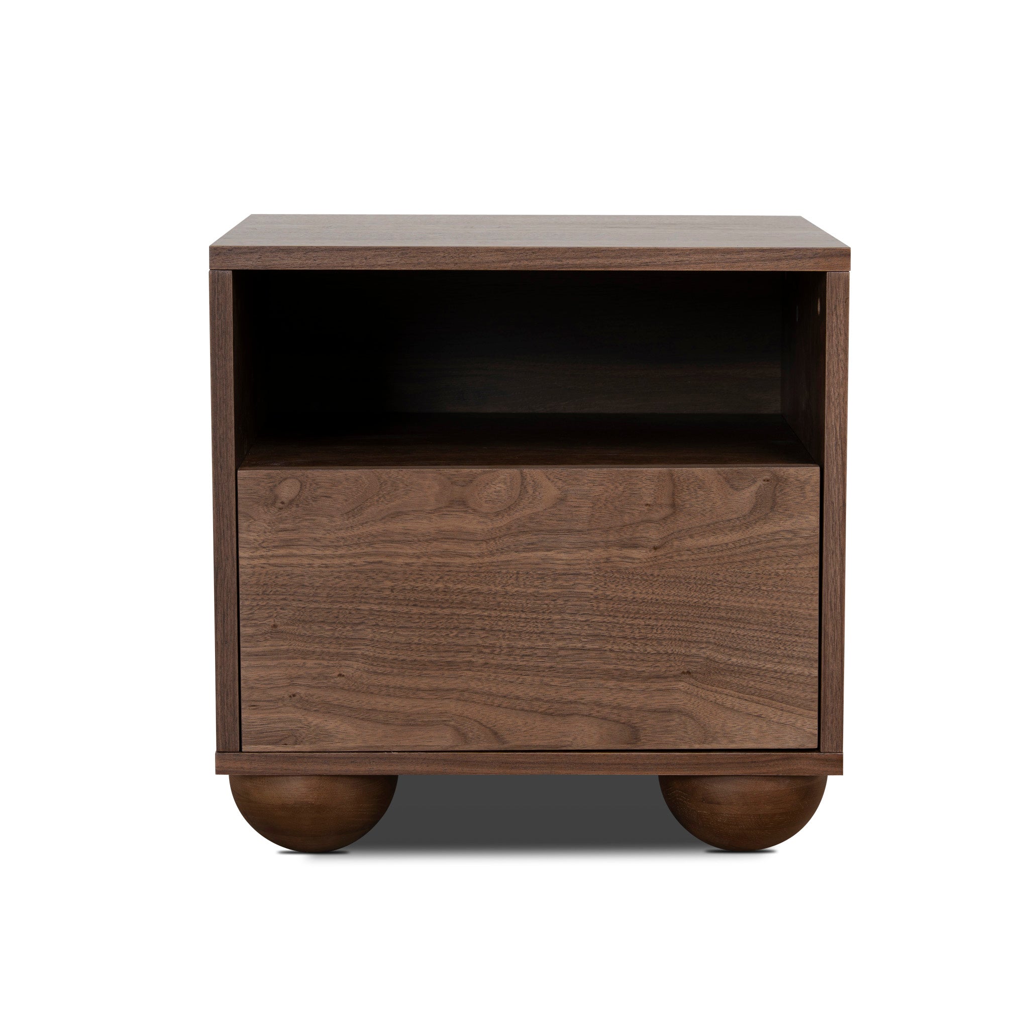 Haley 50cm Bedside Table - Walnut Bedside Table KD-Core