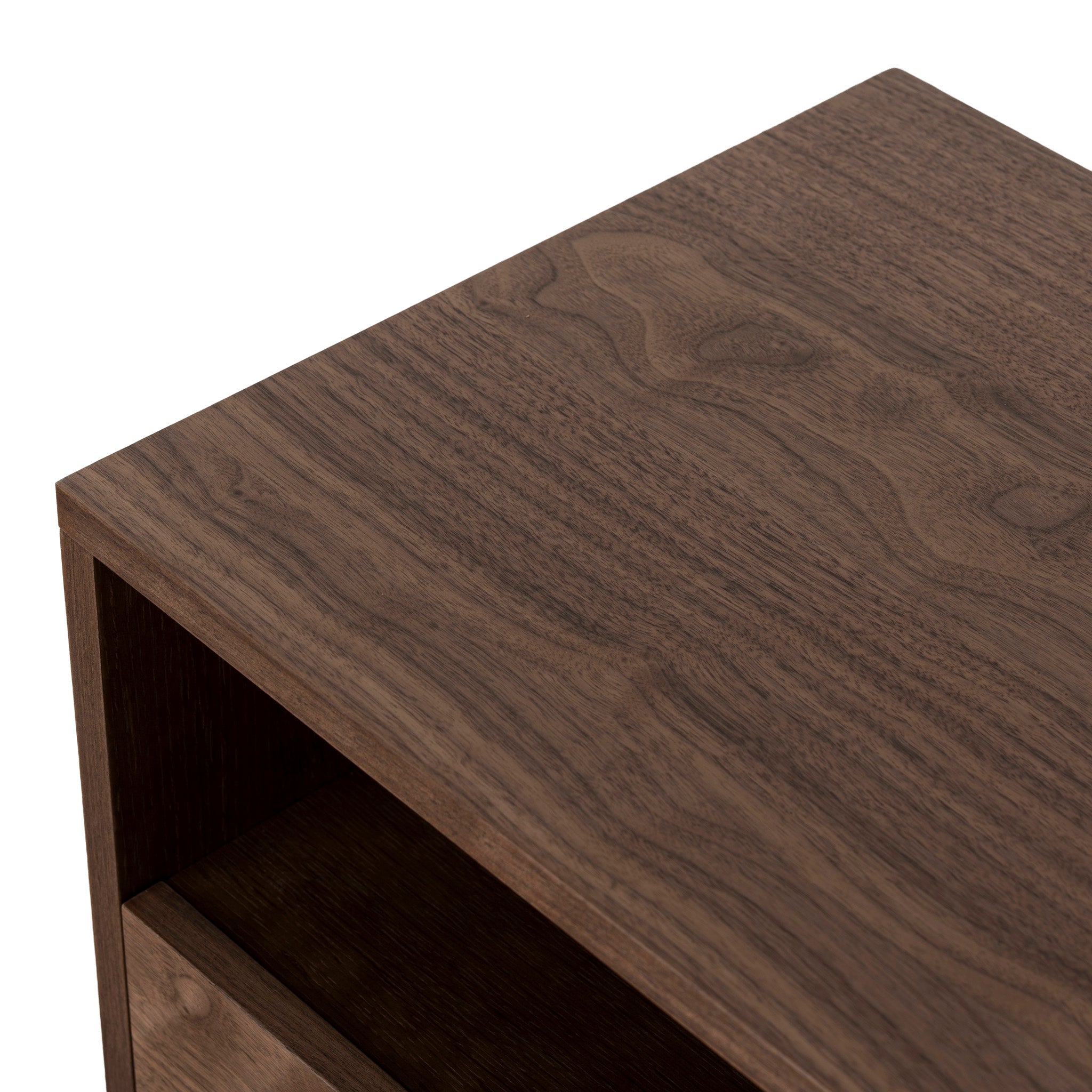 Haley 50cm Bedside Table - Walnut Bedside Table KD-Core