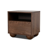 Haley 50cm Bedside Table - Walnut Bedside Table KD-Core
