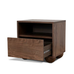 Haley 50cm Bedside Table - Walnut Bedside Table KD-Core
