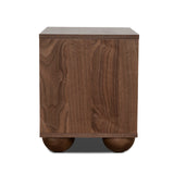 Haley 50cm Bedside Table - Walnut Bedside Table KD-Core