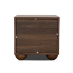 Haley 50cm Bedside Table - Walnut Bedside Table KD-Core