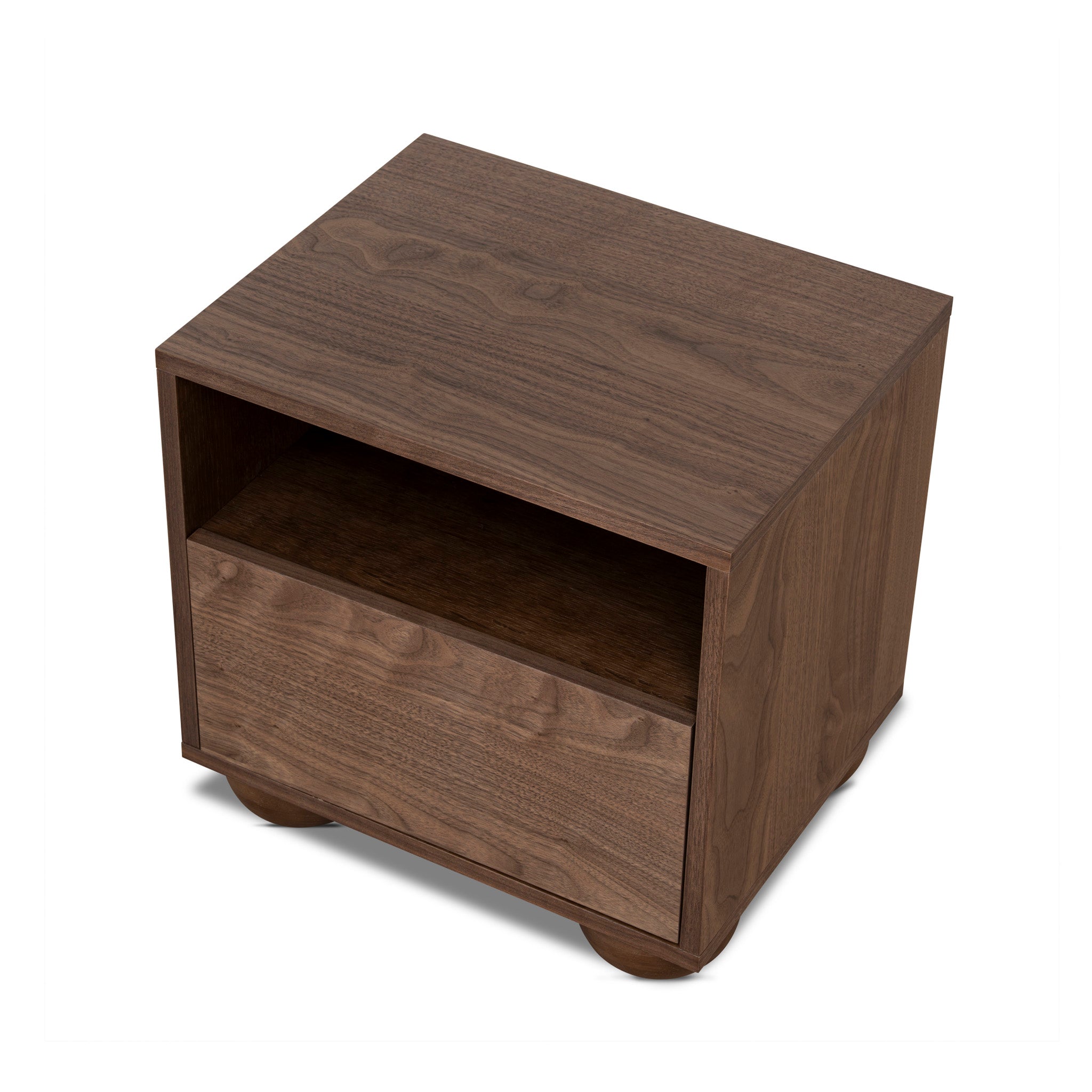 Haley 50cm Bedside Table - Walnut Bedside Table KD-Core