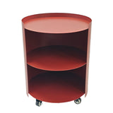 Morena 37cm Round Side Table - Burgundy Red Bo Craft-Core