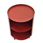 Morena 37cm Round Side Table - Burgundy Red Bo Craft-Core