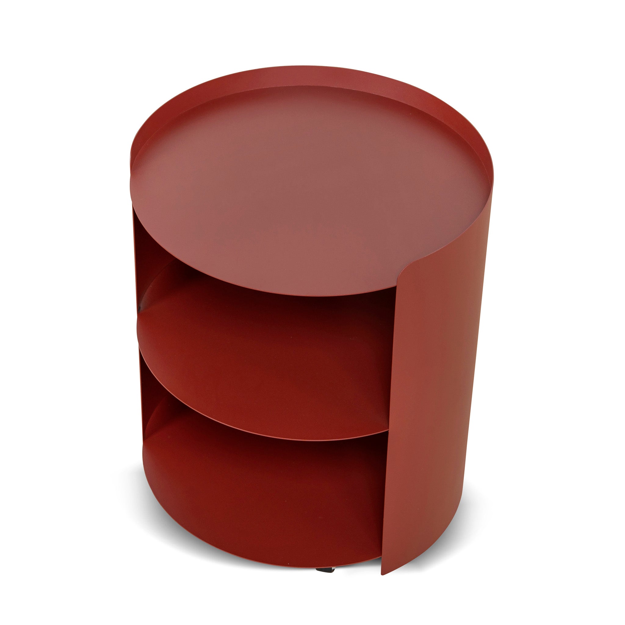 Morena 37cm Round Side Table - Burgundy Red Side Table Bo Craft-Core