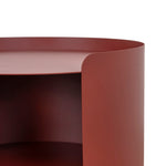 Morena 37cm Round Side Table - Burgundy Red Side Table Bo Craft-Core