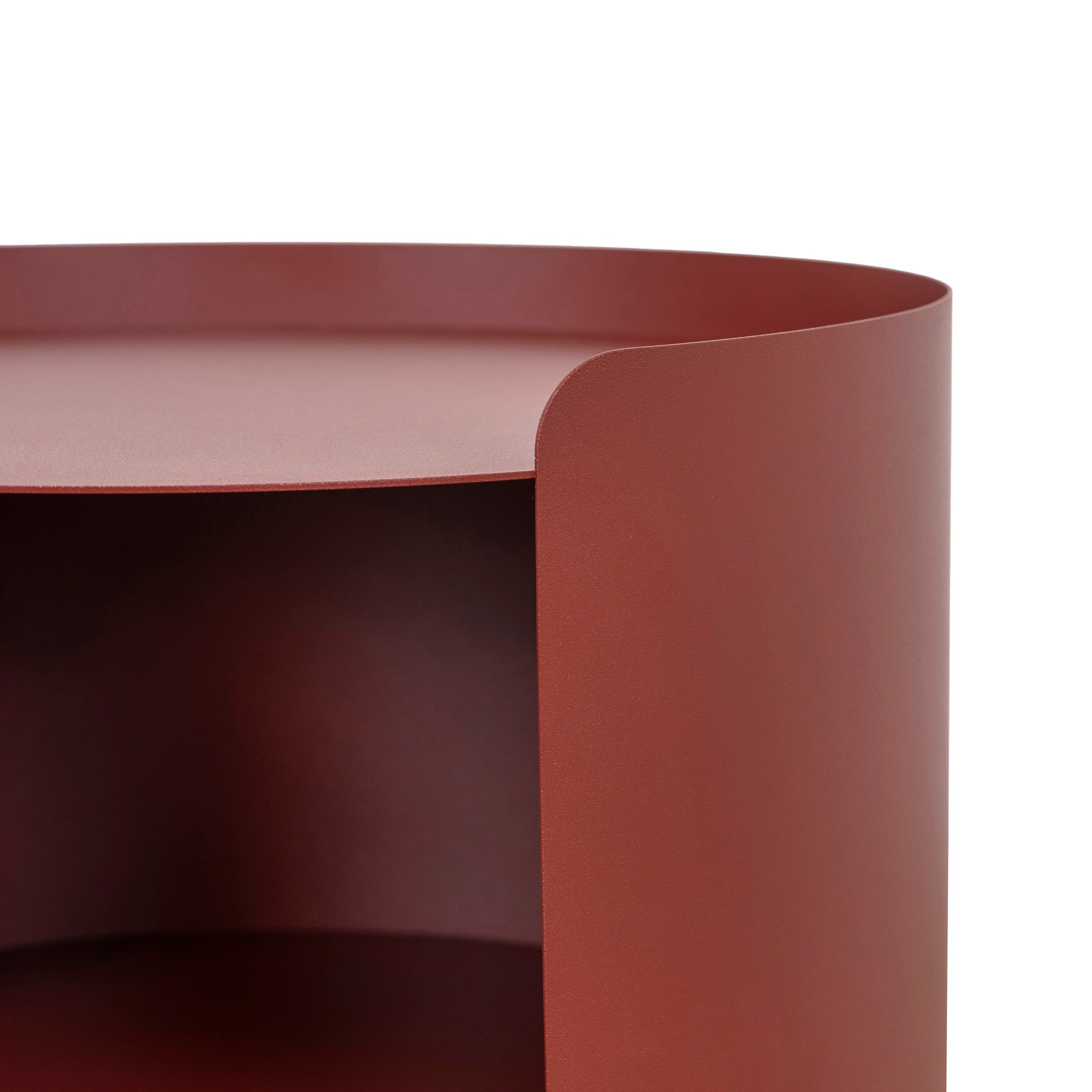 Morena 37cm Round Side Table - Burgundy Red Side Table Bo Craft-Core